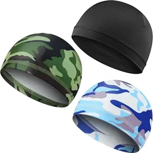 WY LIGHTING LEVEL 3Pcs Skull Caps Soft Lightweight Beanie Hats Moisture Wicking Stretchy Breathable Helmet Liner for Men