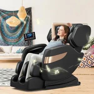 Massage Chair with Zero Gravity, Recliner with Heating, Full Body Airbags, 10 Fixed Rollers, Touch Screen, Bluetooth Speaker Gift