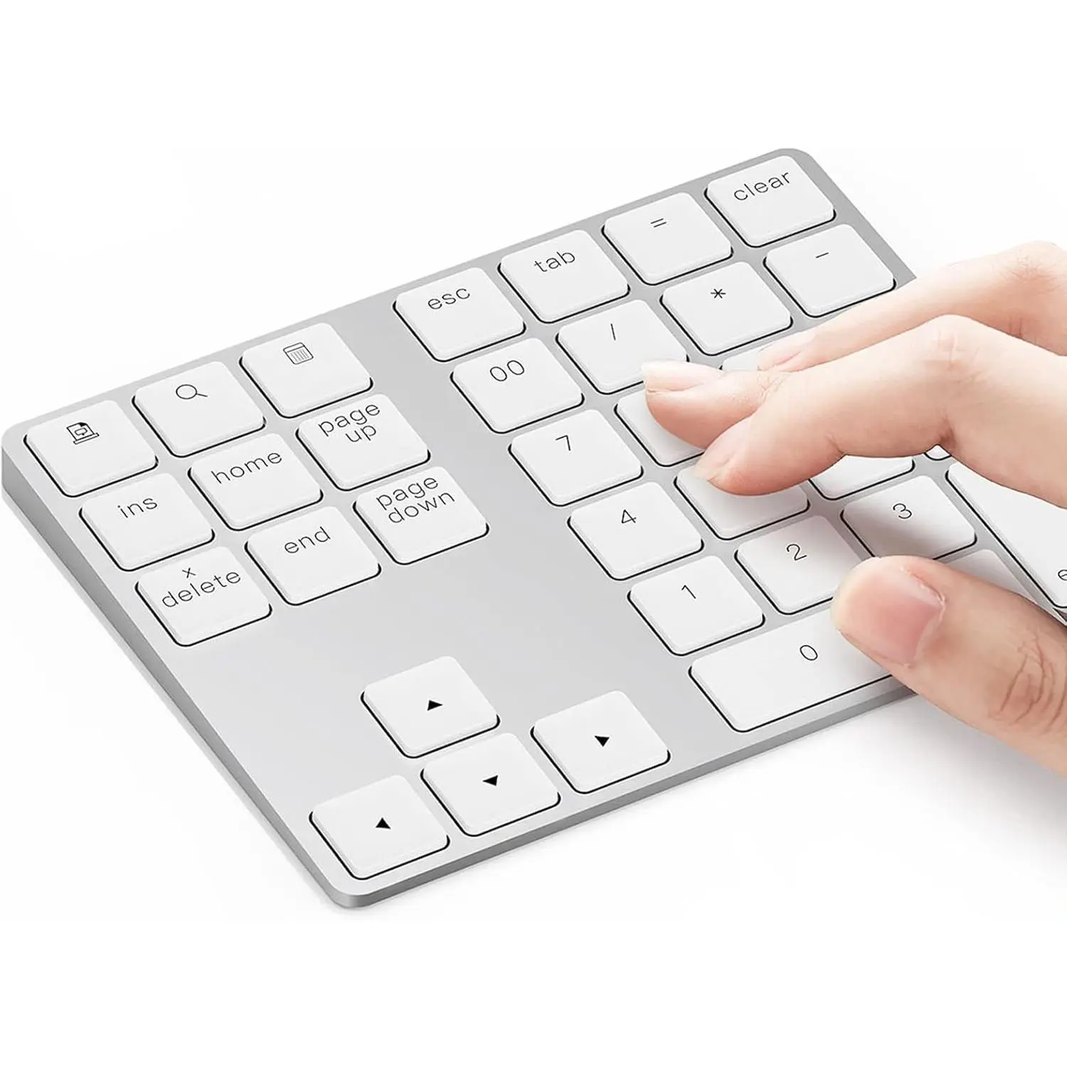 Number Pad,  Rechargeable  Numeric Keypad Slim 34- External Numpad Keyboard Data Entry for Laptop, MacBook, MacBook Air/Pro, iMac, Windows, Surface Pro -