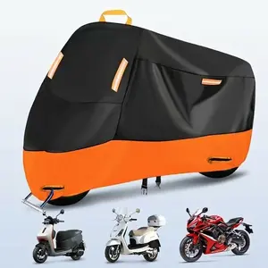 Oxford Fabric Motorcycle Dust Cover, All-Weather Universal Protection, Sunscreen Sunshade Cover Rainproof Tear-Resistant, Lock Hole Wind Buckle Reflective Strip