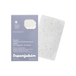 T.Taio Esponjabon Neutro 2-in-1 Soap Sponge – Gentle Exfoliating Shower Bar for Face & Body | Built-In Soap + Scrubber