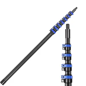 DOBEN Carbon Fiber Extension Pole for Cleaning Paint Roller 4.7-24/30FT Telescoping Paint Roller Extendable Pole Lightweight Sturdy Extension Poles with Universal Threaded Head Multi-Use Pole
