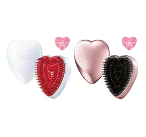 ReFa Heart Brush Heart to Heart Bundle - Rose Gold & Aurora White - Official Product - Detangler Hair Brush for All Hair Types