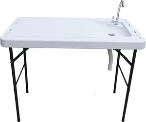 Old Cedar Outfitters Fish and Game Cleaning Table with Sink and Folding Legs