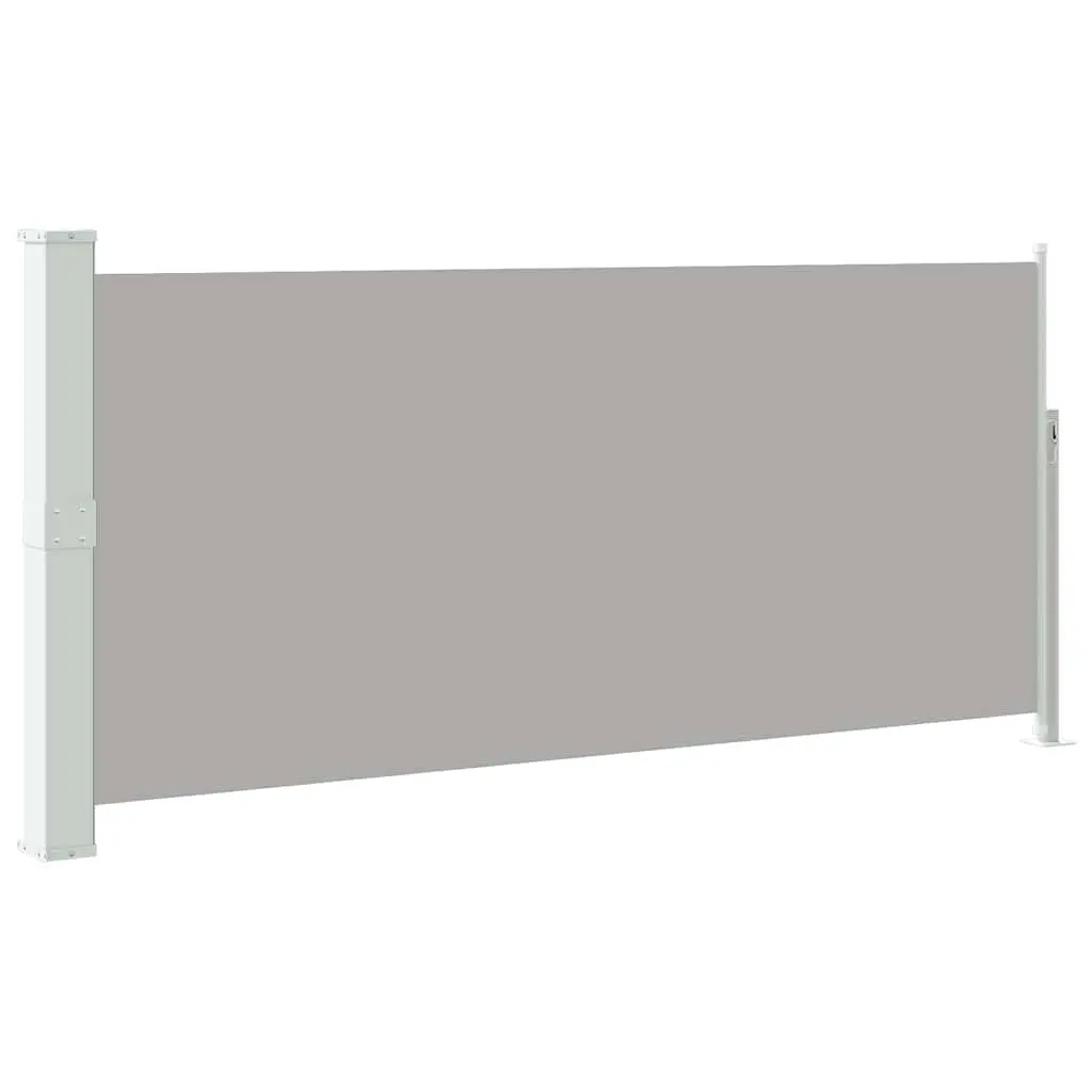 vidaXL Retractable Side Awning, Folding Privacy Screen, Outdoor Divider Wall, Patio Awning for Deck Porch Garden Terrace Balcony, 55.1"x118.1" Gray 45357