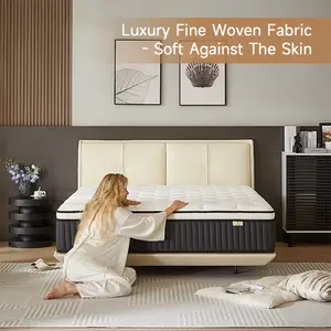 [ZYLUMI] Hybrid Mattress in a Box, 8/10/12/14 Inch, Twin / Full / Queen / King Sizes, Cooling Memory Foam & Pocket Springs, Medium Firm, Pressure Relief, CertiPUR-US & OEKO-TEX Certified