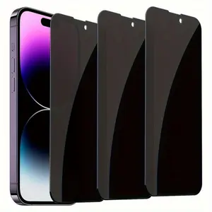 3-Pack Tempered Glass Film Privacy Screen Protector for iPhone 16/16 Pro/16 Plus/16 Pro Max/14 Pro/15 Pro Max