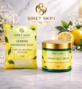 Siret Skin Lemon Set 2 pcs Face Cream & Soap Handmade, Siret Cosmetics - WorldcaShop USA Body Care