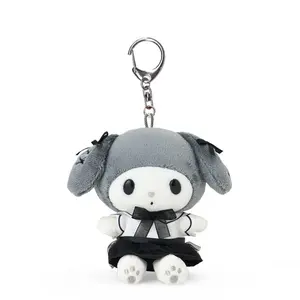 My Melody Plush Mascot Keychain (Silver Houndstooth Series) My Melody Plush Mascot Keychain (Silver Houndstooth Series)