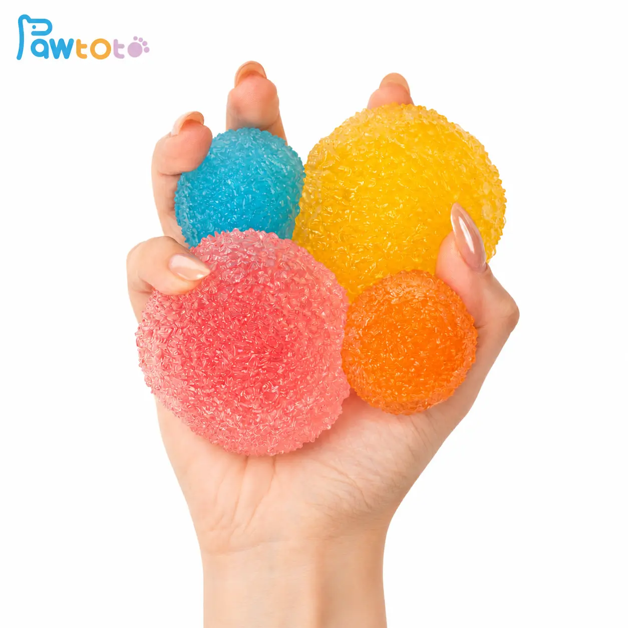 Pawtoto Crystal Mochi Handmade Stressball - Squishies Slow Rising, Crunchy Squishy, Decompression Squeeze Toy, Anxiety Fidgets, Fidget Toys for Stress Relief #Summervibes