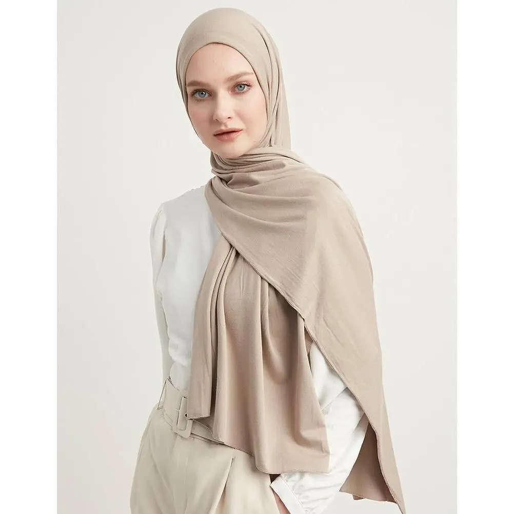 Modefa Premium Jersey Hijab Shawl - Mink