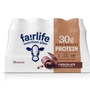 Nutrition Plan 30g Protein Shake Chocolate 12pk - No Artificial Flavors, No Artificial Colors, Suitable for Gluten-Free Diet - Drink, Energy