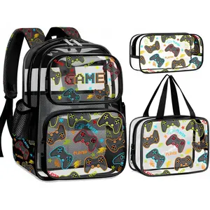 Clear Backpack for Boys and Girls,Kids Clear Backpacks for School,Heavy Duty Transparent Book Bag Stadium Approved back to shcool and Travel