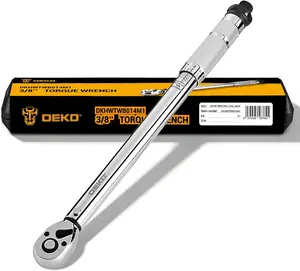 3/8-Inch Drive Click Torque Wrench, 5-50 Ft-Lb Adjustable Torque Wrench with 72-Tooth Ratchet