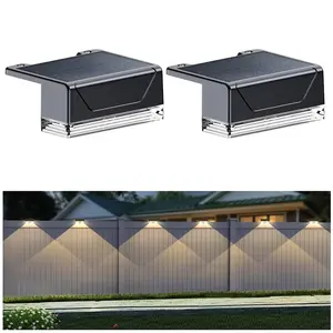 3 Mode IP65 Waterproof Solar Fence Lights Dusk To Dawn Outdoor Lighting for Decking Patio Garden Yard