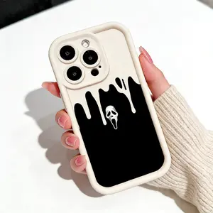 Scream Ghostface Dripping Art Phone Case| Horror Movie-Inspired, Drop-Resistant Protection| Fits iPhone 14/15 Series