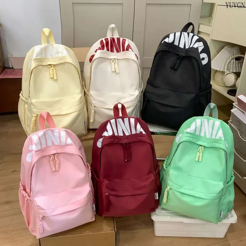 Minimalist Japanese-Style Backpack for Girls - Lightweight Laptop Backpacks for School, Ideal for Travel & Daily Use