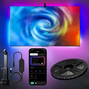 Smart TV Backlight LED Sync Lights for 55-65 Inch TVs, USB Powered Music Sync with Multiple Scene Modes, Ideal for Gaming and Display, Led Strip Light