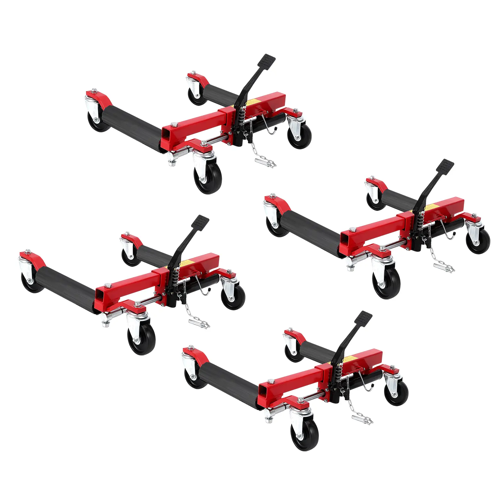 Garvee Heavy Duty Hydraulic Car Wheel Dolly Set – 4-Piece Adjustable Tire Dollies, 6000 lbs Total Capacity, Foot Pedal Pump for Easy Vehicle Positioning – Ideal for Cars, SUVs & Trucks – Blue – Durable & Space-Saving – Effortless Auto Repairs