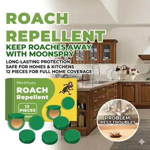 Indoor Cockroach Trap and Sticky Glue Board, Pest Control Bait Station for Home & Kitchen
