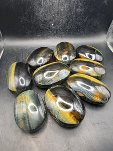 Blue tiger eye palm stone! 2 too 2.5 inches!