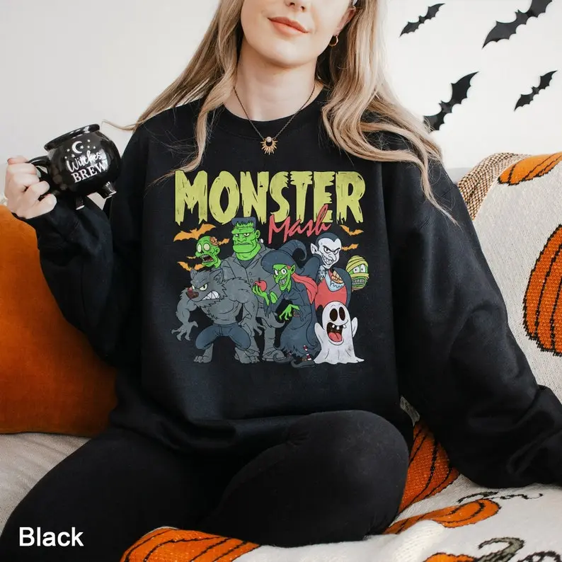 Monster Mash Halloween Sweatshirt, Monster Mash Halloween Hoodie, Halloween Monsters Sweatshirt, Halloween Party Hoodie, 151798
