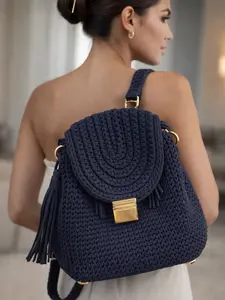 ARTESANA — Luxe Crochet Tassel Backpack