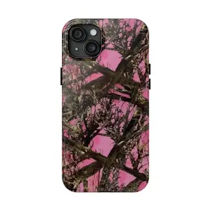 Coquette Pink Realtree Camo Tough Phone Case, Gifts for Her, Hunting Gift, Camo Phone Case for iPhone 17 16 15Pro, 14, 13, 12, 11