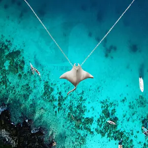 Manta Ray Hammerhead Shark Technical Diving Marine Life Necklace Diver Pendant gifts for your girlfriend&boyfriend