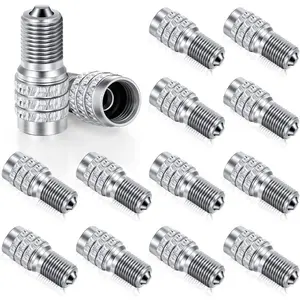 16 Pack Double Valve Stem Cap Inflate Tire Valve Flow Through Tires Cap For High Pressure Truck,Car,RV,Semi,Bus Tires