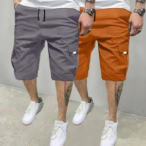 Men’s 2-pack summer casual comfortable shorts with pockets and a drawstring waistband, suitable for everyday wear, running, sports, parties, the beach, or outdoor activities.