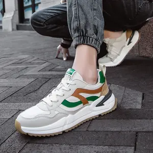 UOSO Men's Slip-On Low-Top Vintage Sneakers -  Round Toe Dad Shoes, All-Season Casual & Business Crossover, Solid Color British Style for Office, Commuting, Gym - Comfortable & Durable (Available in //Navy/)