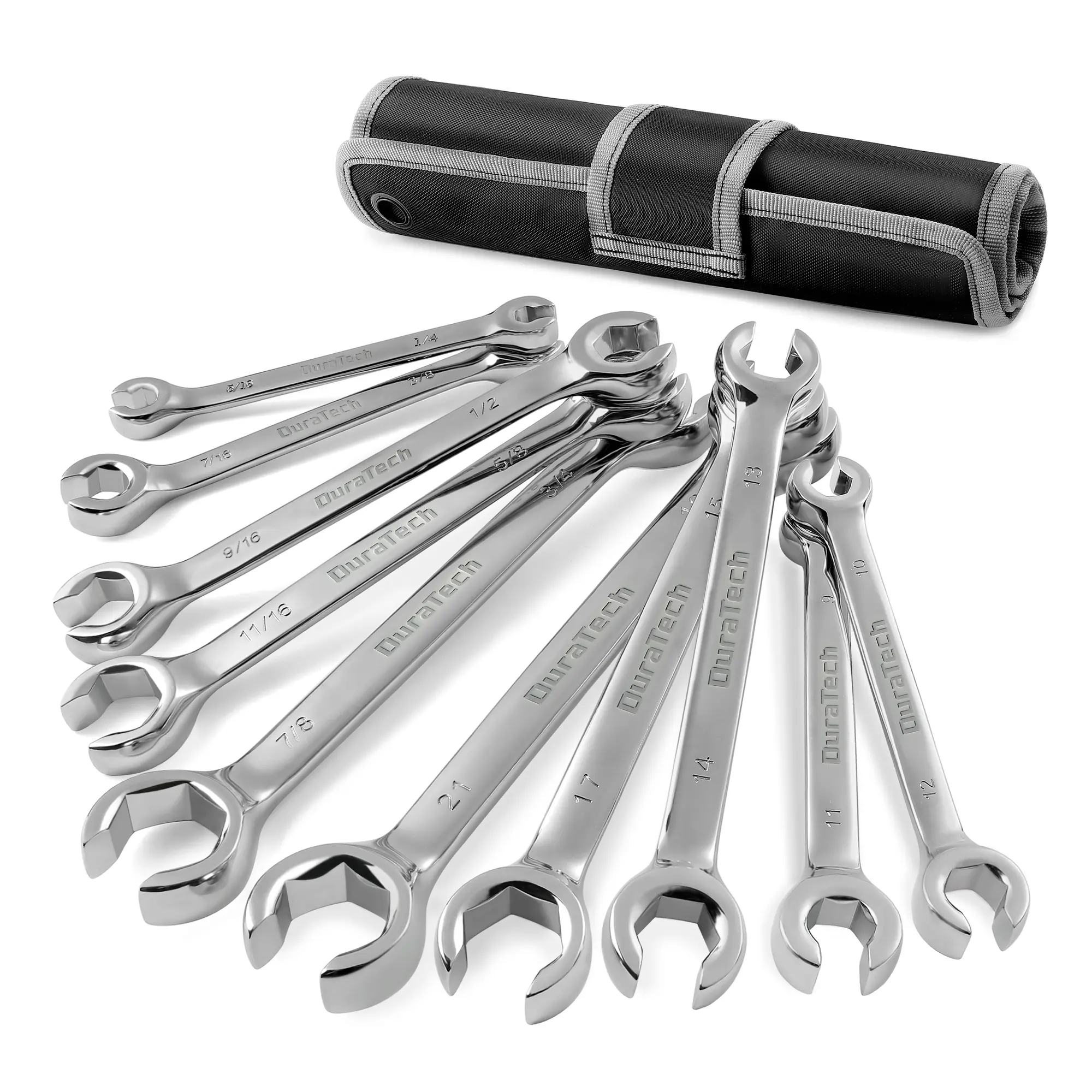#fathersdaygift DURATECH Flare Nut Wrench Set, CR-V Steel, Organizer Pouch Included