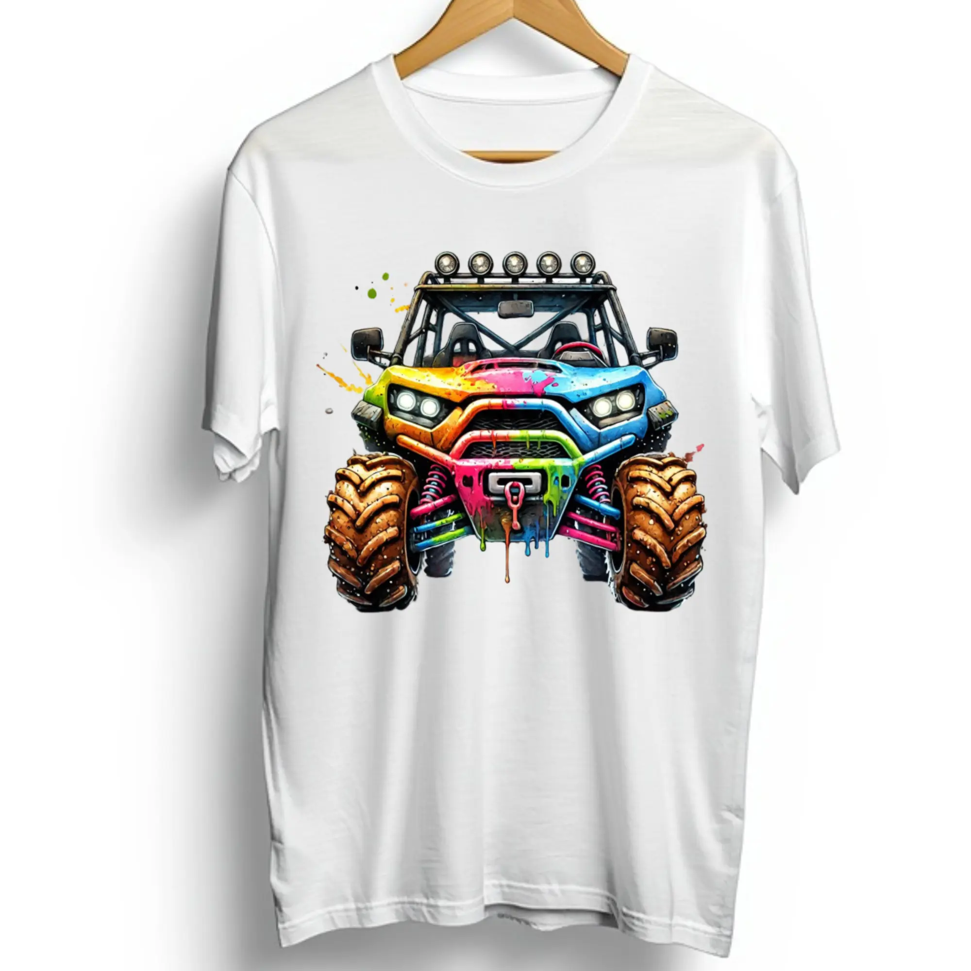 Colorful ATV Direct To Film Print, DTF Print, Ready To Press Print For T-Shirts