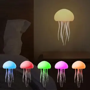 7-Color USB-Powered Floating Tentacle Pendant Light Full-Color Gradient Jellyfish LED Intelligent Voice Controlled Night ABS