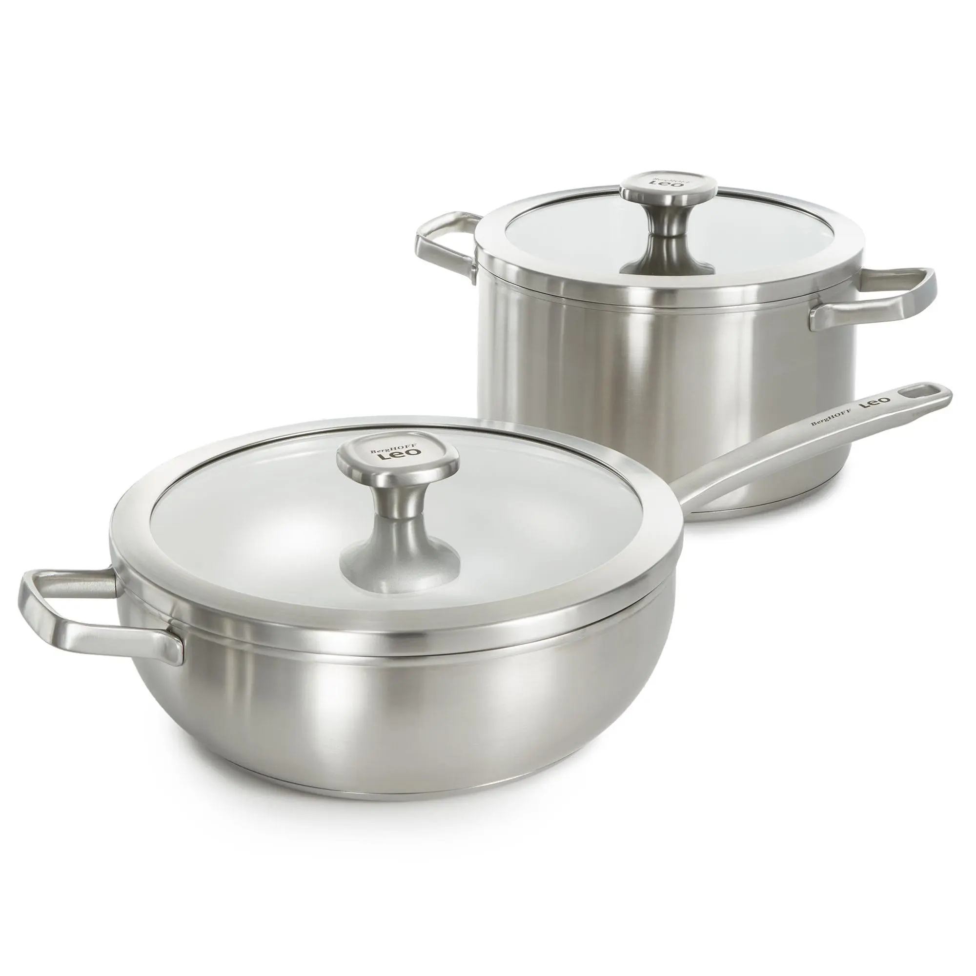 BergHOFF Graphite 4Pc 18/10 Stainless Steel Cookware Set BergHOFF Graphite 4Pc 18/10 Stainless Steel Cookware Set