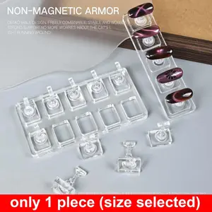 5/10pcs Transparent Clear Nail Stand Non-Magnetic False Nails Holder Press on Nail Manicure Display Rack Acrylic Nail Training/Painting Nail Art Tools