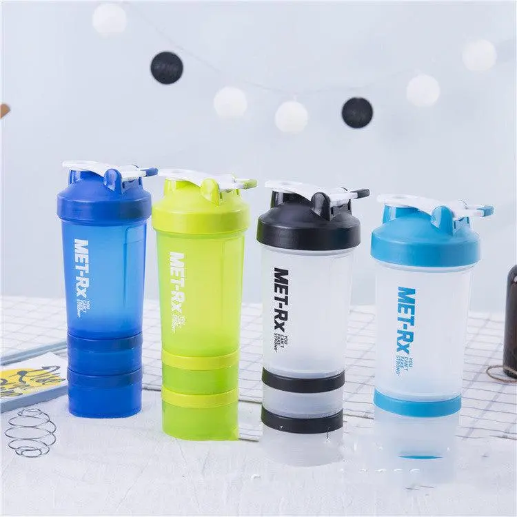 500ml 3-Layer Portable Shaker Cup, Water Bottle
