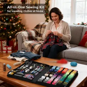 Large Sewing Kit for Adults: Newly Upgraded 251 Pcs Premium Sewing Supplies Set - Complete Sew Kit of Needle and Thread for Beginners - Travel Emergency - Basic Home Hand Sewing Repair Kits - Home Improvement.