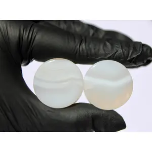 Genuine White Line Agate Double Flare Plugs - Unique Design Earrings, Minimalist Elegant Natural Crystal Earring Jewelry for Adults, Striped Gauges (3mm-26mm) to Elevate Your Style