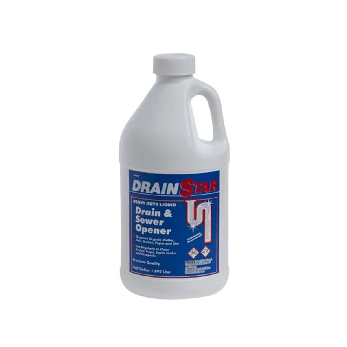 Black Swan Manufacturing Liquid Drain Star Fast-Acting Potassium Blend Odorless Drain Cleaner - 0.5 gal (Half Gallon) Household Boating Water Sports Essential