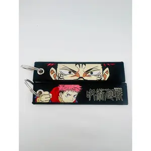 Jujutsu Kaisen Embroidery Keychain - Unique Design, High-Quality Fabric, Ideal for Gifting, Perfect for Fans of the Series