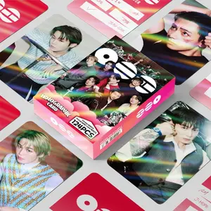 124 New Arirang Style Laser Cards, Kpop Boy Group Merchandise, High-Definition Lomo Small Card Collection, Perfect for Fans