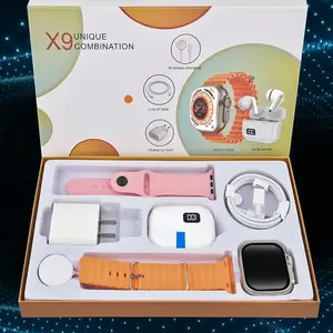 Chargeable Wearable Set: Smartwatch, Bluetooth Headphones, 20W Wall Charger, Type-C Charging Line, Adapter & Audio Support – Mini Lightweight Combo