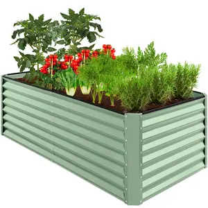 8x4x2ft Outdoor Metal Raised Garden Bed, Deep Root Box Planter for Vegetables, Flowers, Herbs, 269 Gallon Capacity, 100% Non Toxic Materials