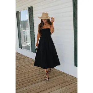 Bonnie Midi Dress-Black