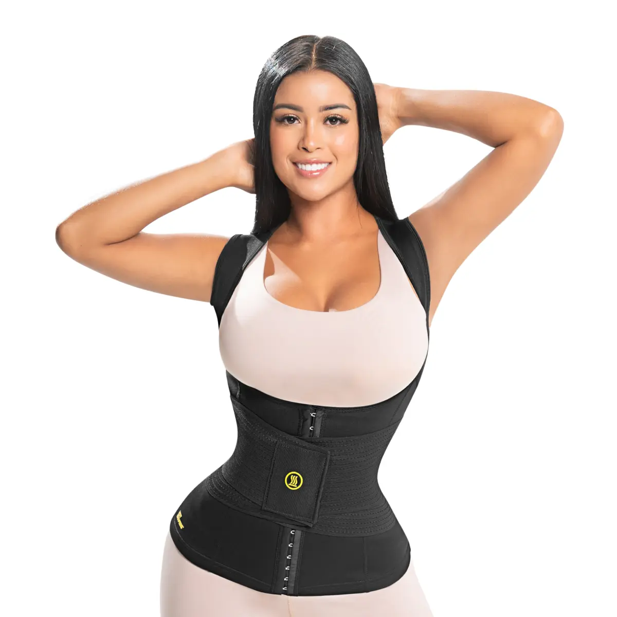 Hot Shapers Women’s Cami Waist Support Kit with Waist Wrap and Stick Gel Fit Straps