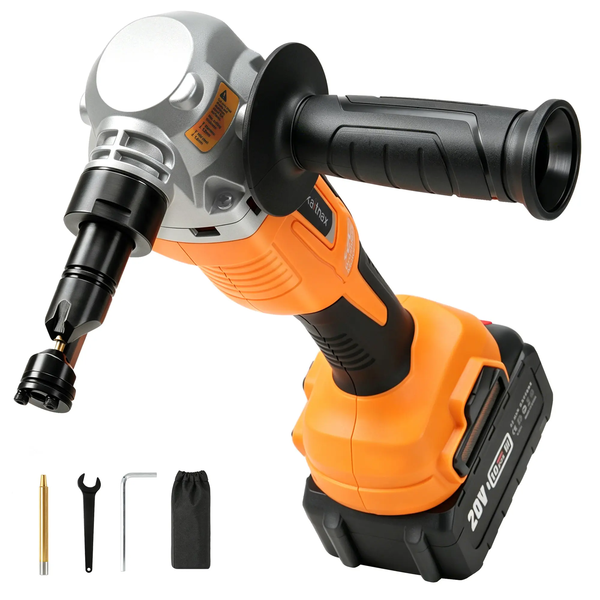 Cordless Metal Nibbler, 800W Sheet Steel Cutter with 2200RPM Brushless Motor, 360 Degree Rotating Blades for Cutting Stainless Steel, Aluminium, Plastic