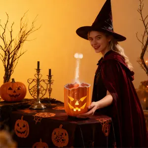 Pumpkin Head Aromatherapy Diffuser Relieves Dry Air Halloween Gift Humidifier for Cozy Atmosphere