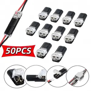 50-Pack Universal Quick Clip Fixings, Tool-Free Plastic Connecting Accessories for DIY Crafting, Low-Voltage Decorative Installations, Car Interior Fasteners & Clips, Model Kit Assembly - LED Light, Tool-Free Installation